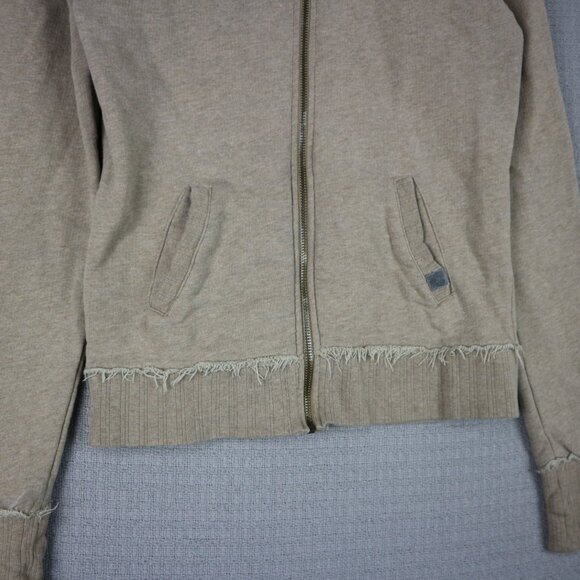 Hurley Vintage Y2k Grunge Style Hoodie Womens Medium Beige Cream - Picture 6 of 8